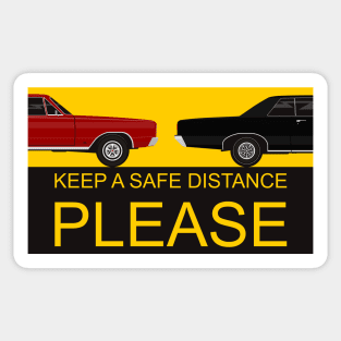 Keep a safe distance. Sticker